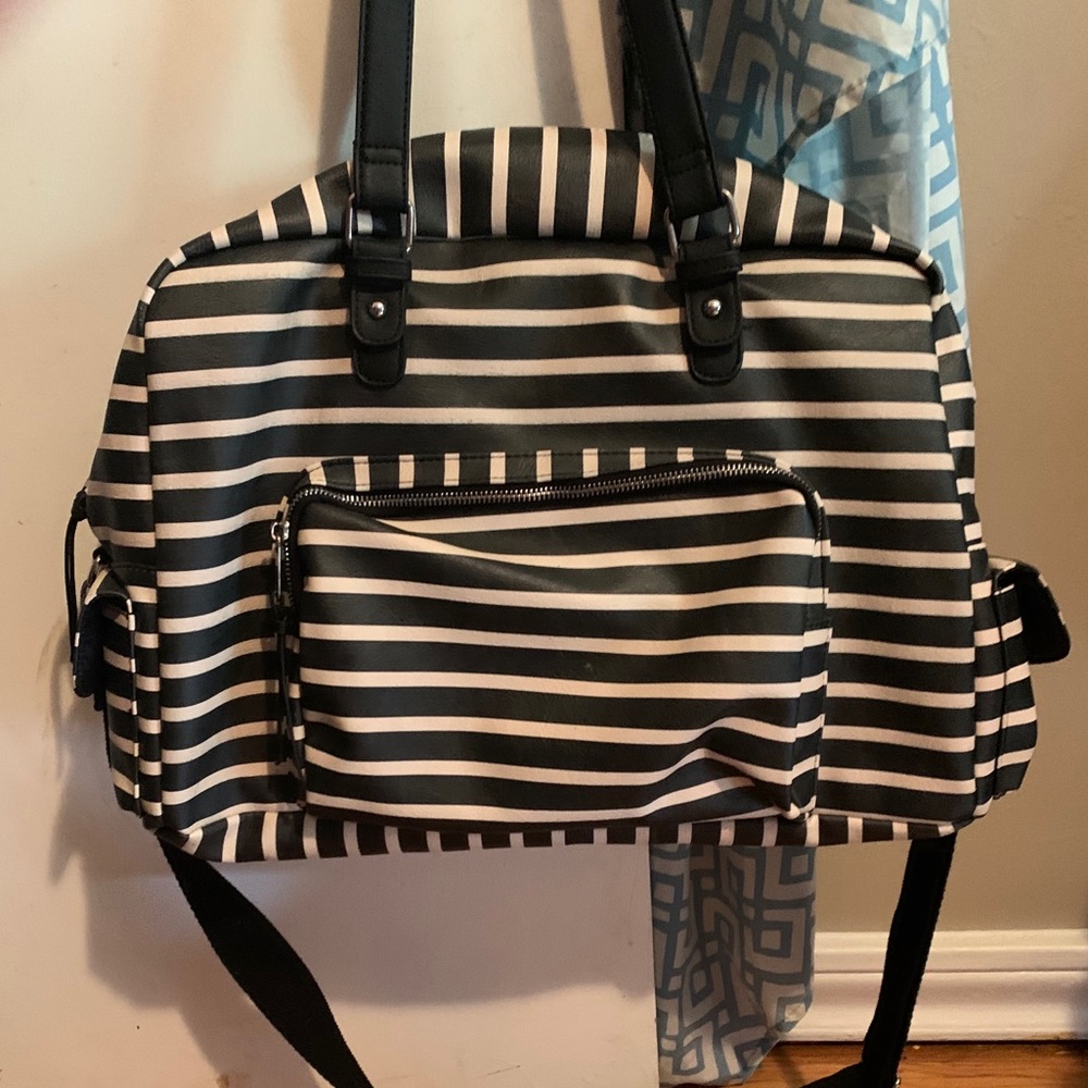 Cute striped weekender